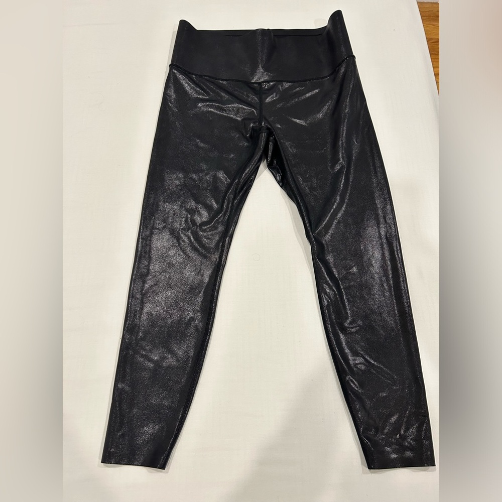 Knix High Rise Contour Waist Leggings In Black Faux Leather size XL - Picture 6 of 6
